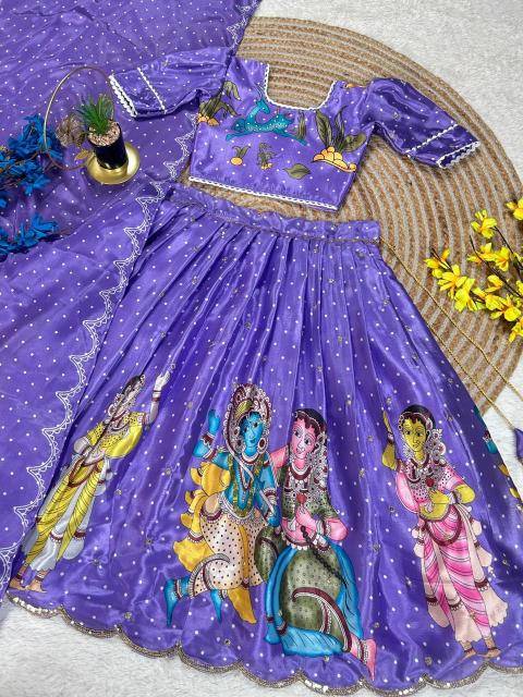 Trending Kalam Kari Kids Blue Lahenga Wholesale suppliers for indian clothing